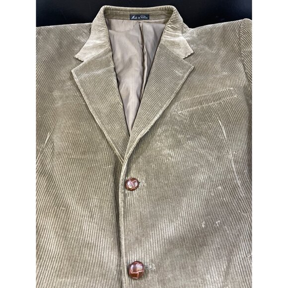 Monsieur Adolfo Men's Tan Corduroy Blazer / Sports Coat Size 42S SKU 4847 - Picture 4 of 9